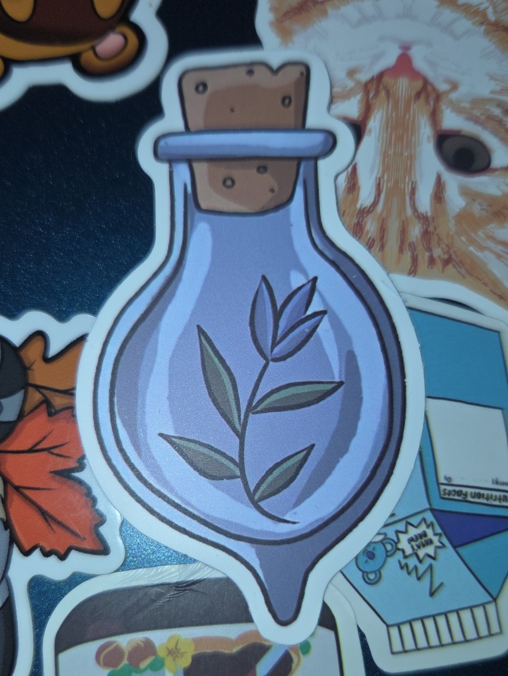 Purple Botanical Potion Bottle Wall Decal